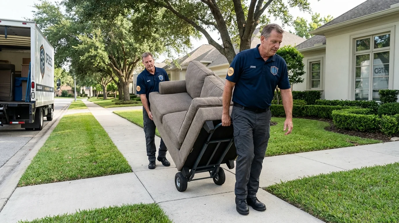 Local residential moving crew loading furniture in Saint Clair Shores, MI